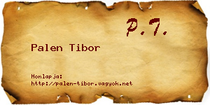 Palen Tibor névjegykártya