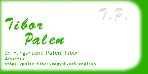 tibor palen business card